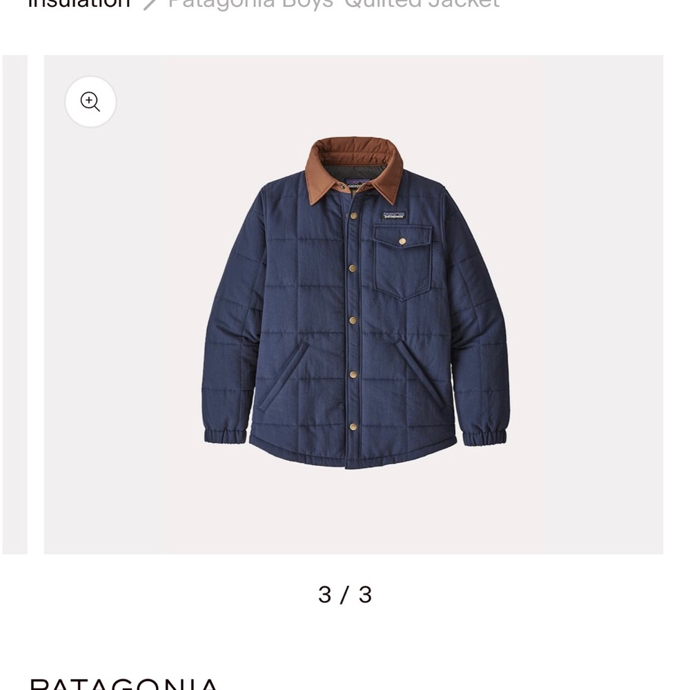 Patagonia quilted jacket boys